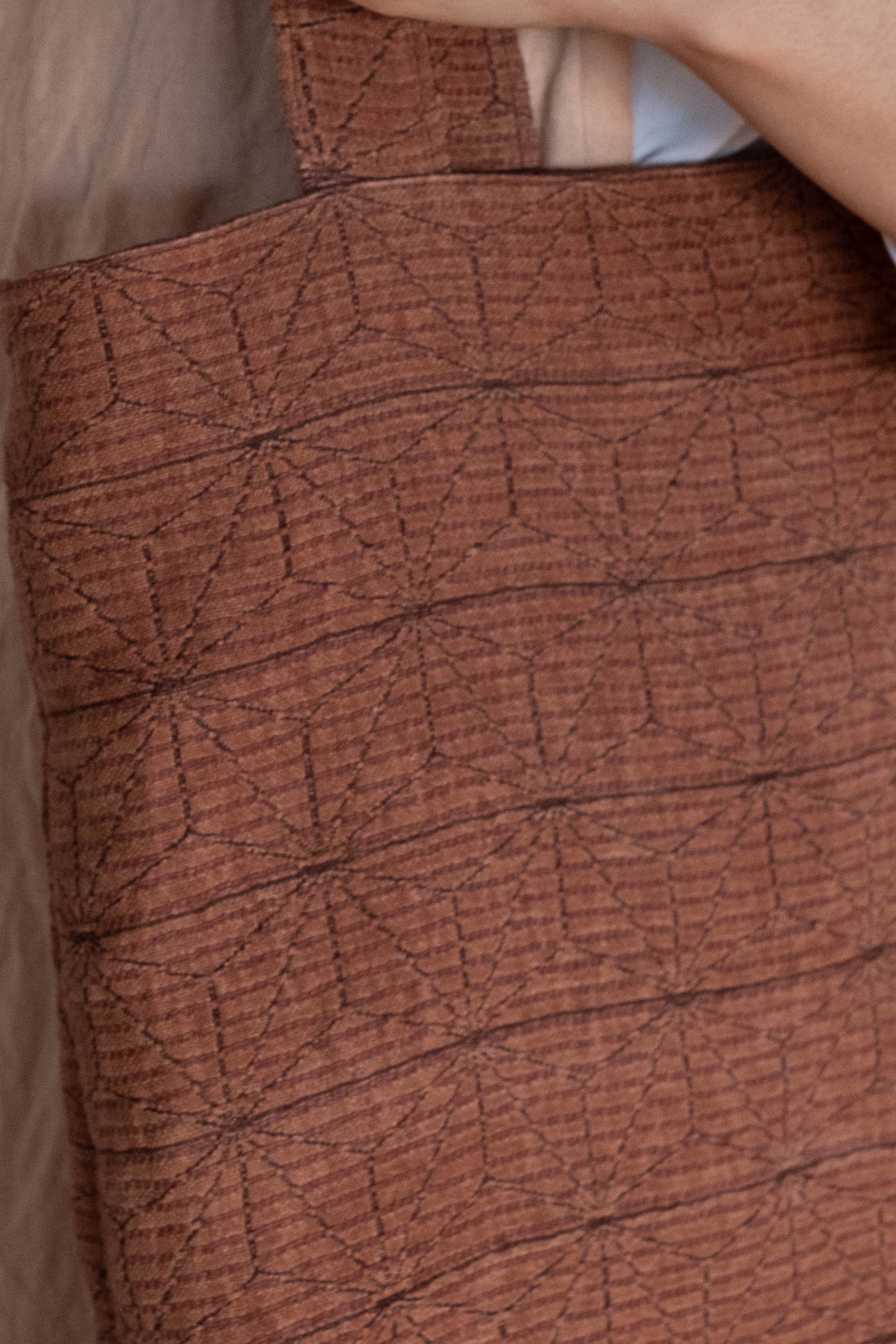 Persimmon dyed tote bag