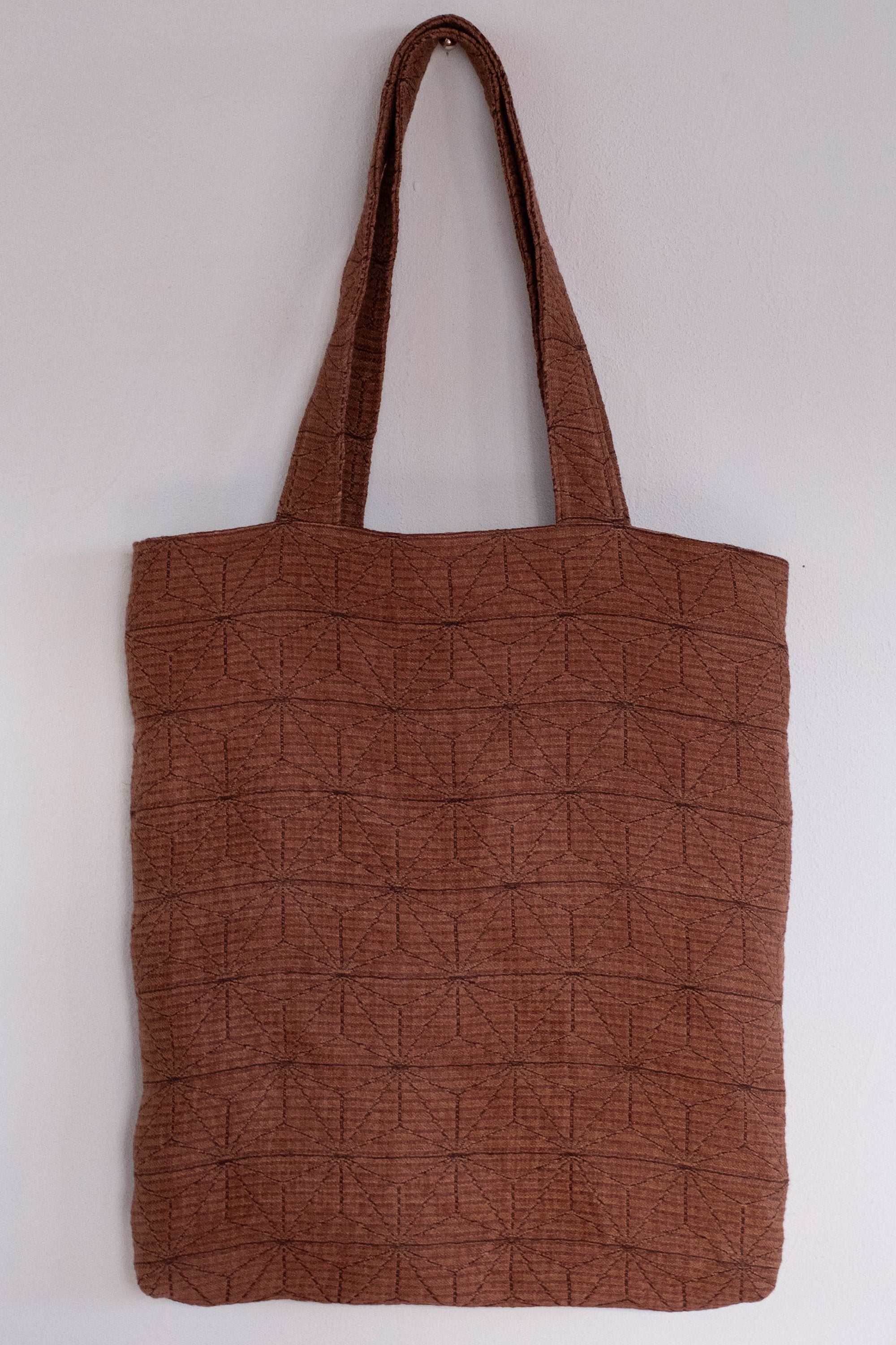 Persimmon dyed tote bag
