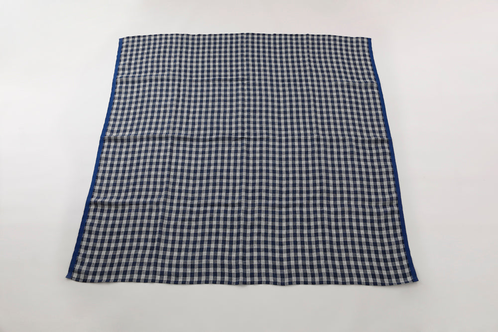 Linen Tablecloth_Navy Check