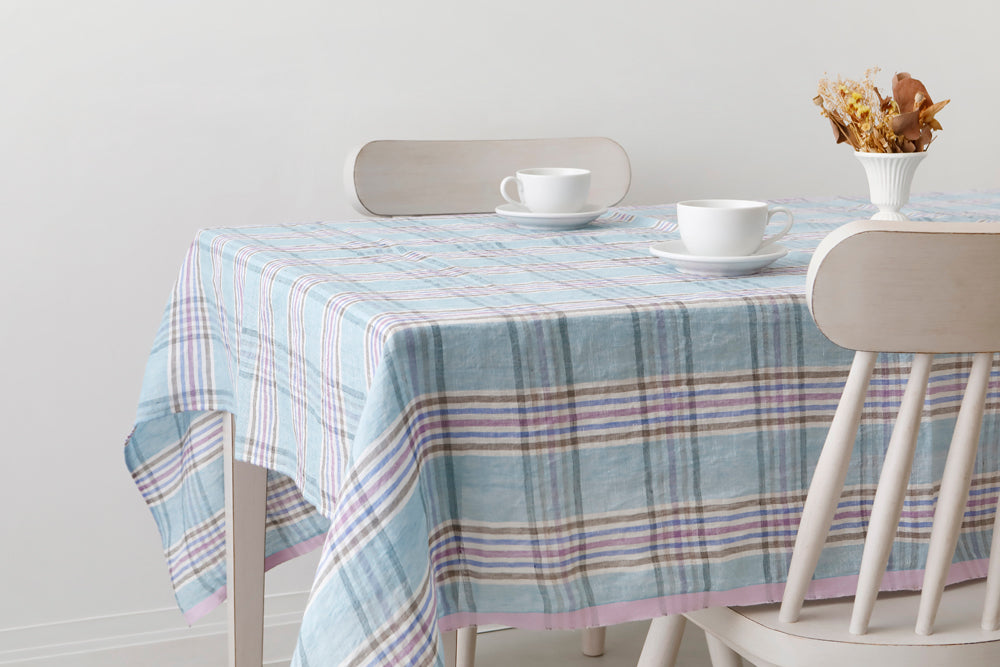 Linen Tablecloth_Lavender Check