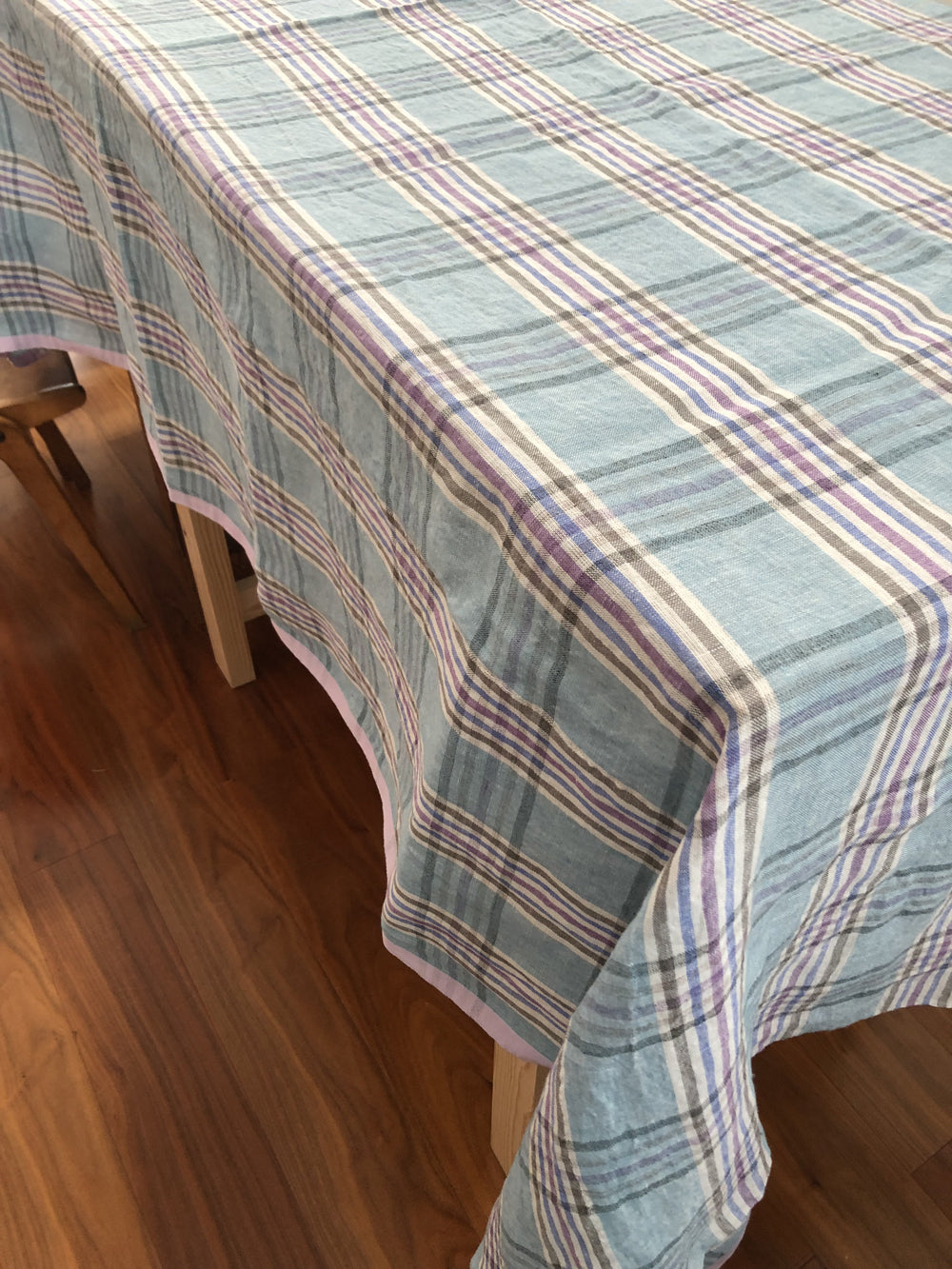 Linen Tablecloth_Lavender Check