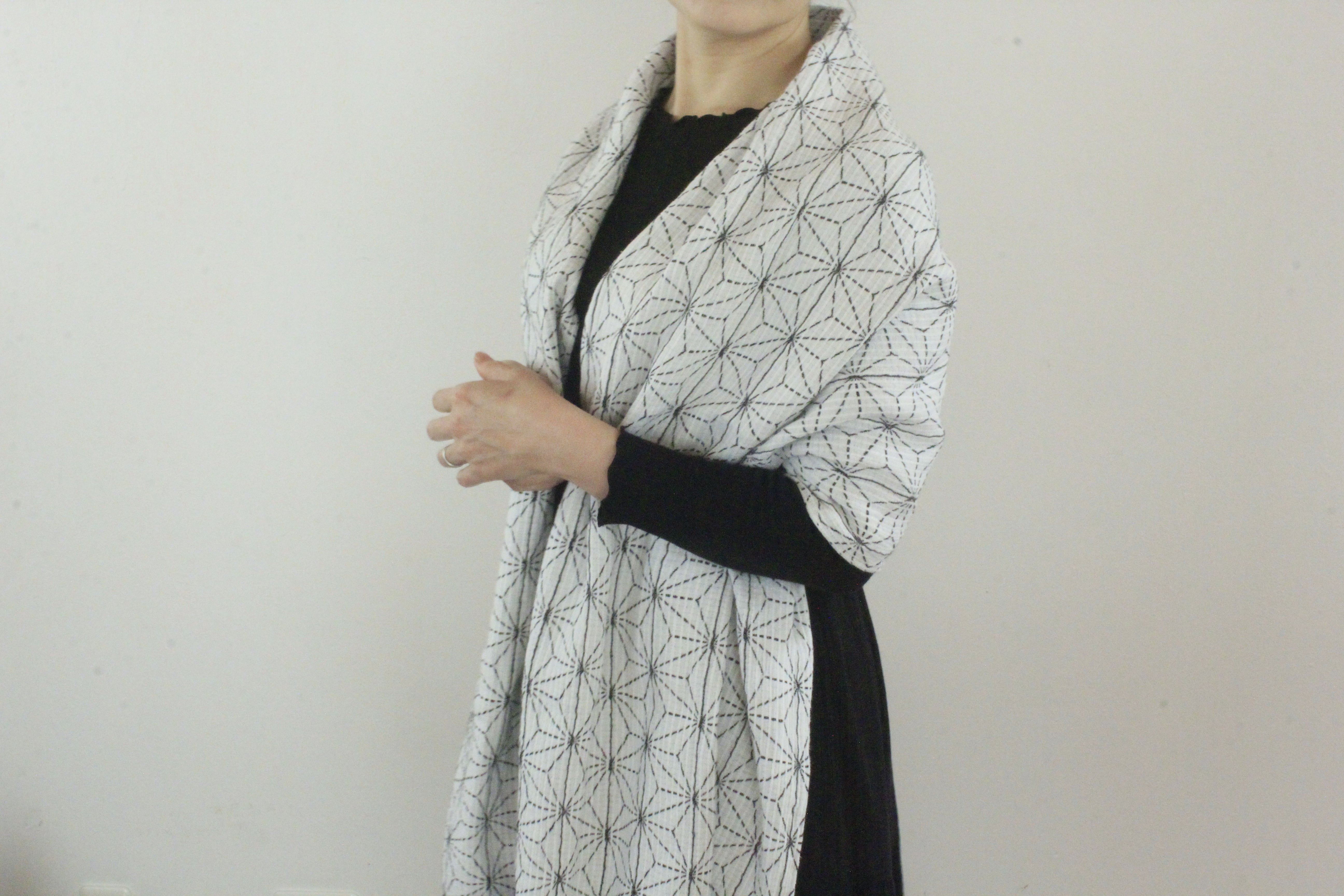 Long Scarf_Hemp Leaf Pattern