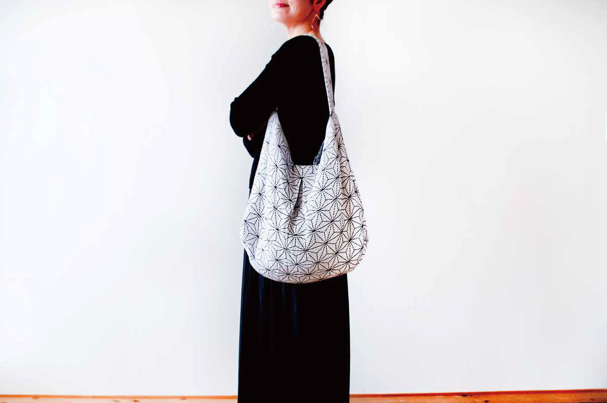 Bag&Pouch_Hemp Leaf Pattern リネン麻の葉柄バッグ＆ポーチ