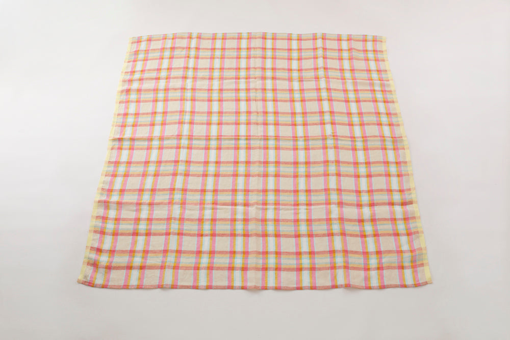 Linen Tablecloth_Pink Check