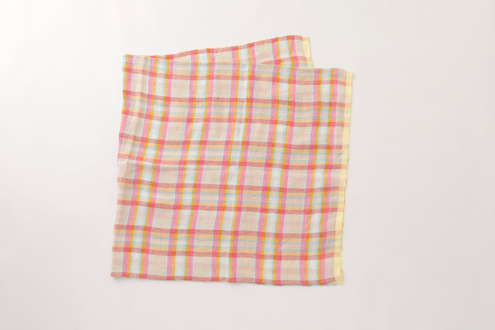 Linen Tablecloth_Pink Check
