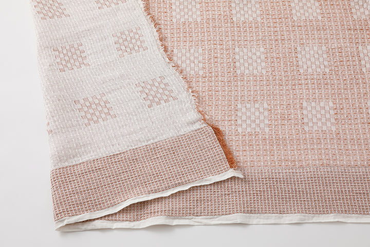 Kakishibu-dyed Linen&Cotton Blanket<p>柿渋染リネンコットンブランケット</p>