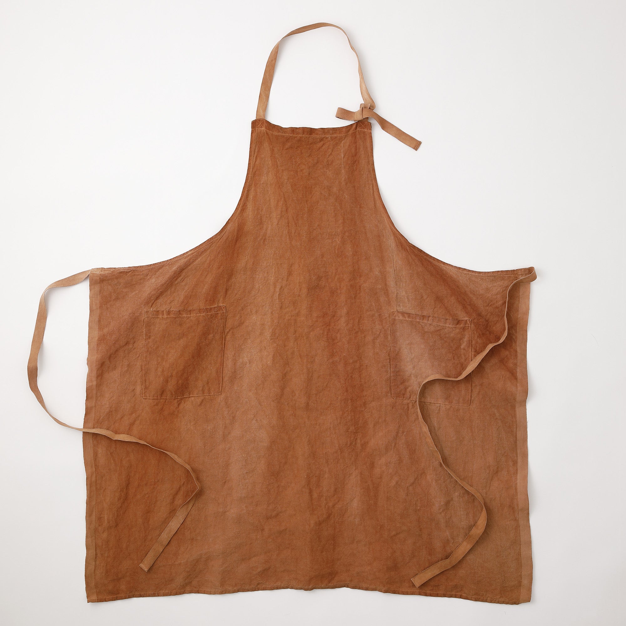 柿渋染めフルエプロン