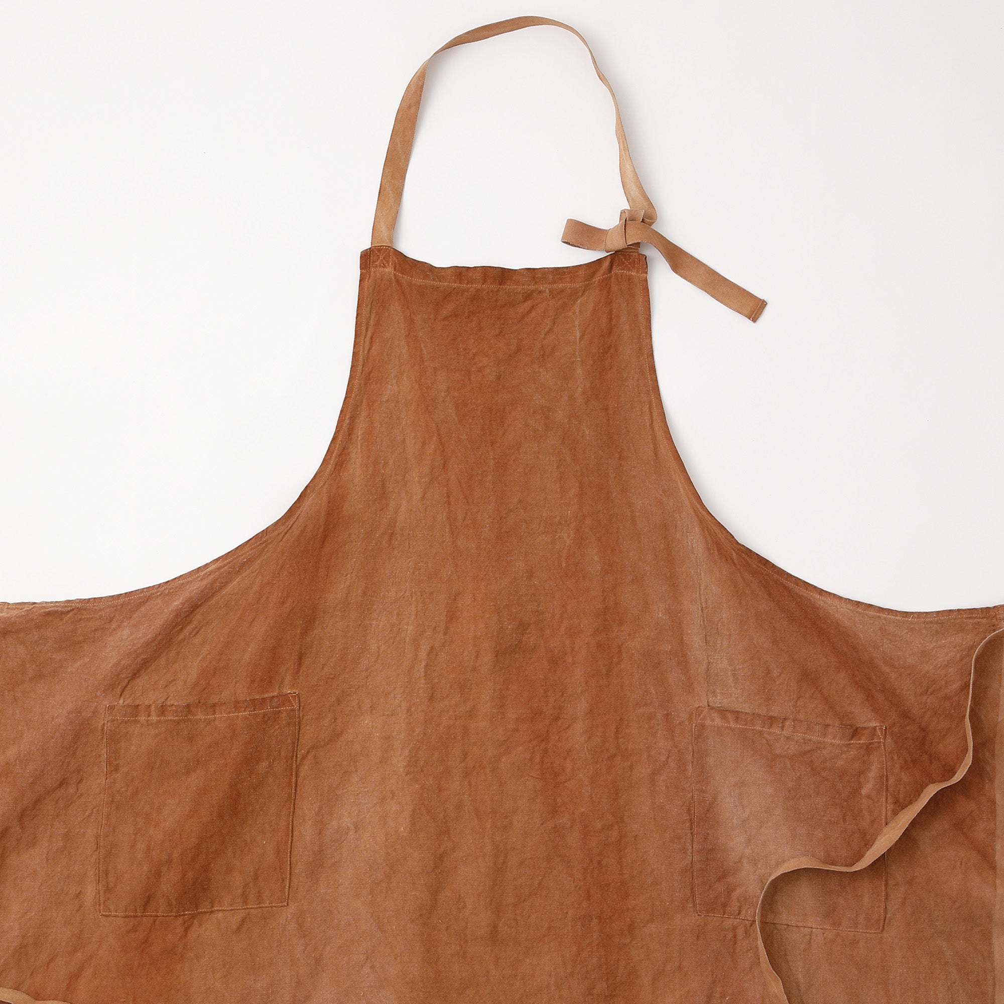 柿渋染めフルエプロン