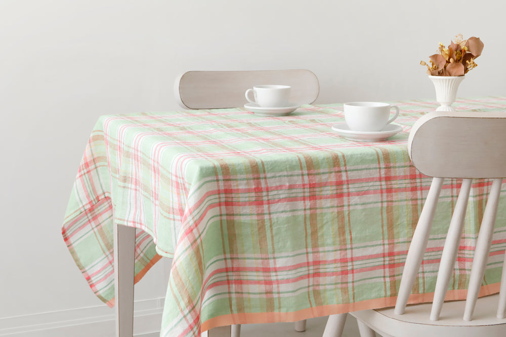 Linen Tablecloth_Emerald Check