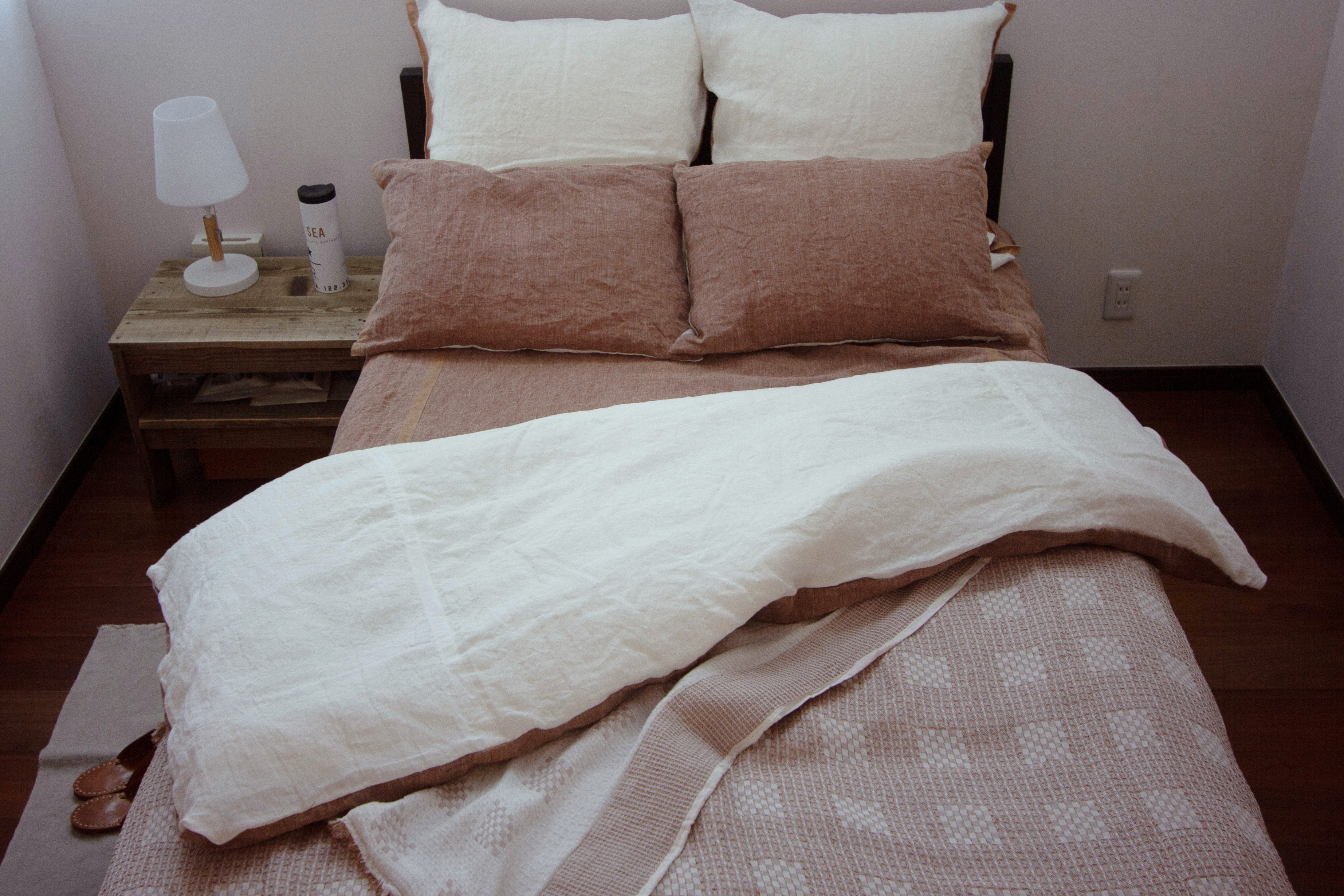 Kakishibu-dyed Linen&Cotton Blanket