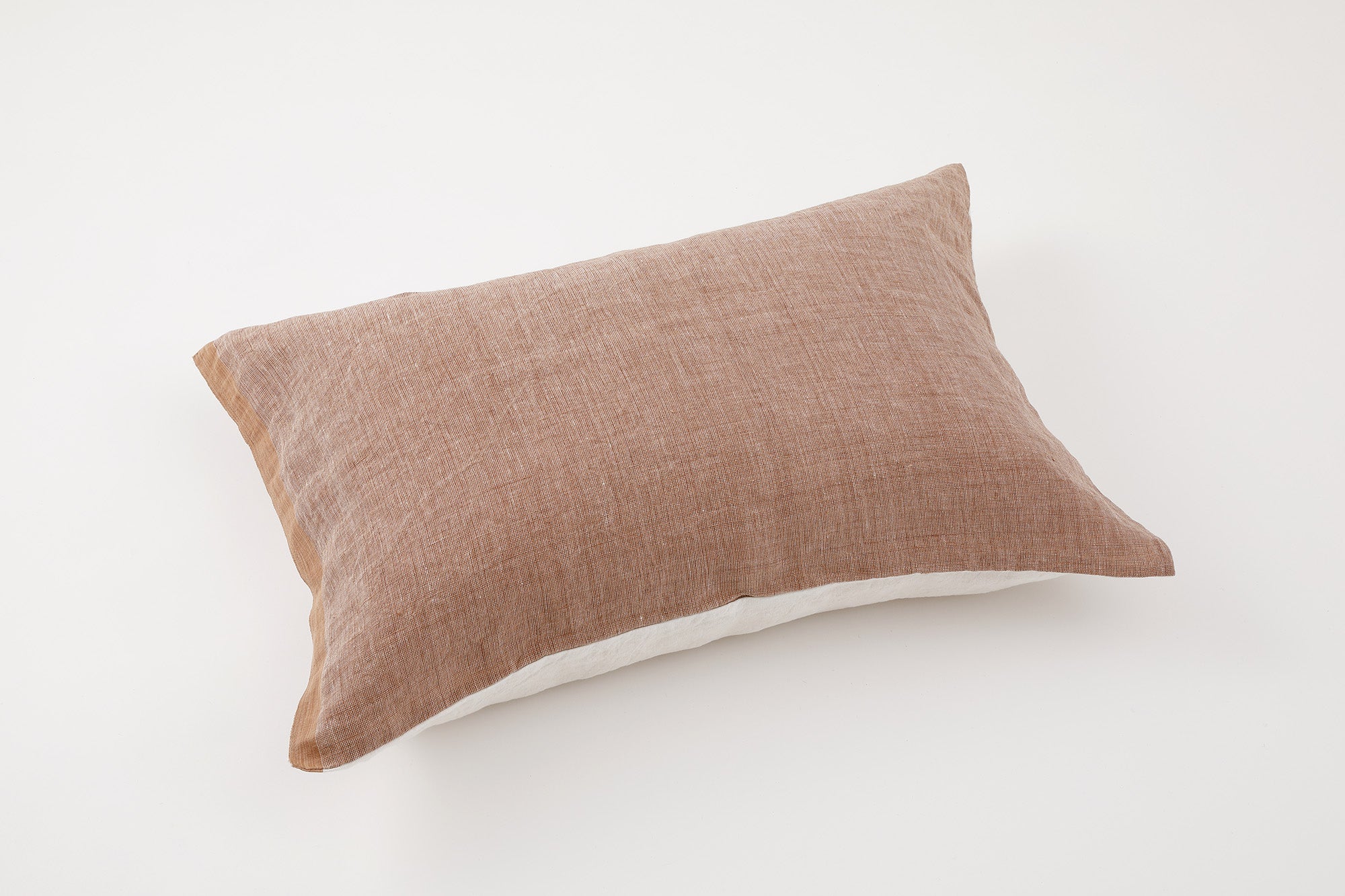 Kakishibu dyed selvedge linen pillow case