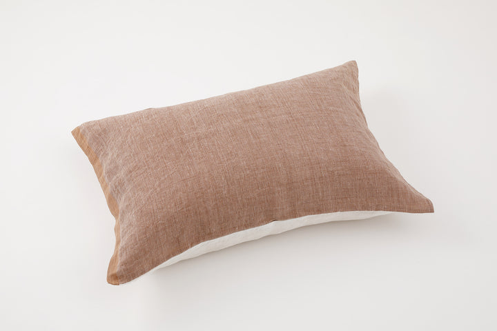 Kakishibu dyed selvedge linen pillow case<p>柿渋染めセルビッチリネンピローケース</p>