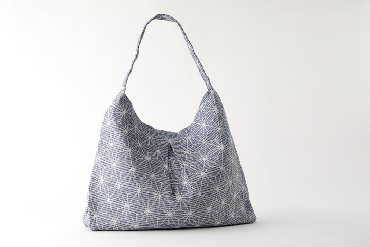 Shoulder Bag & Pouch set_Hemp Leaf Pattern<p>リネン麻の葉柄ショルダーバッグ＆ポーチ セット</p>