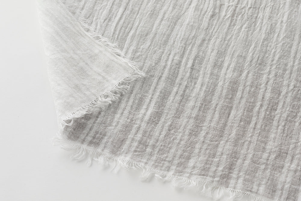 Linen White Long Scarf