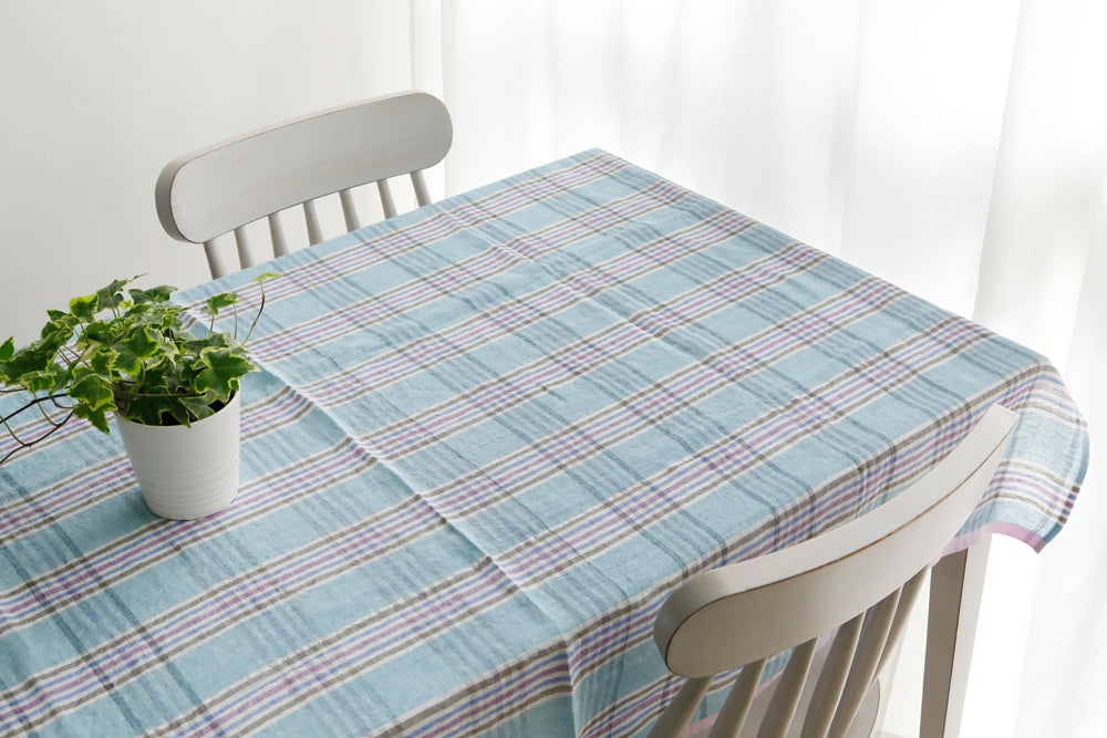 Linen Tablecloth_Lavender Check