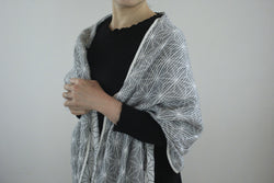 Long Scarf_Hemp Leaf Pattern<p>リネン麻の葉柄ストール</p>