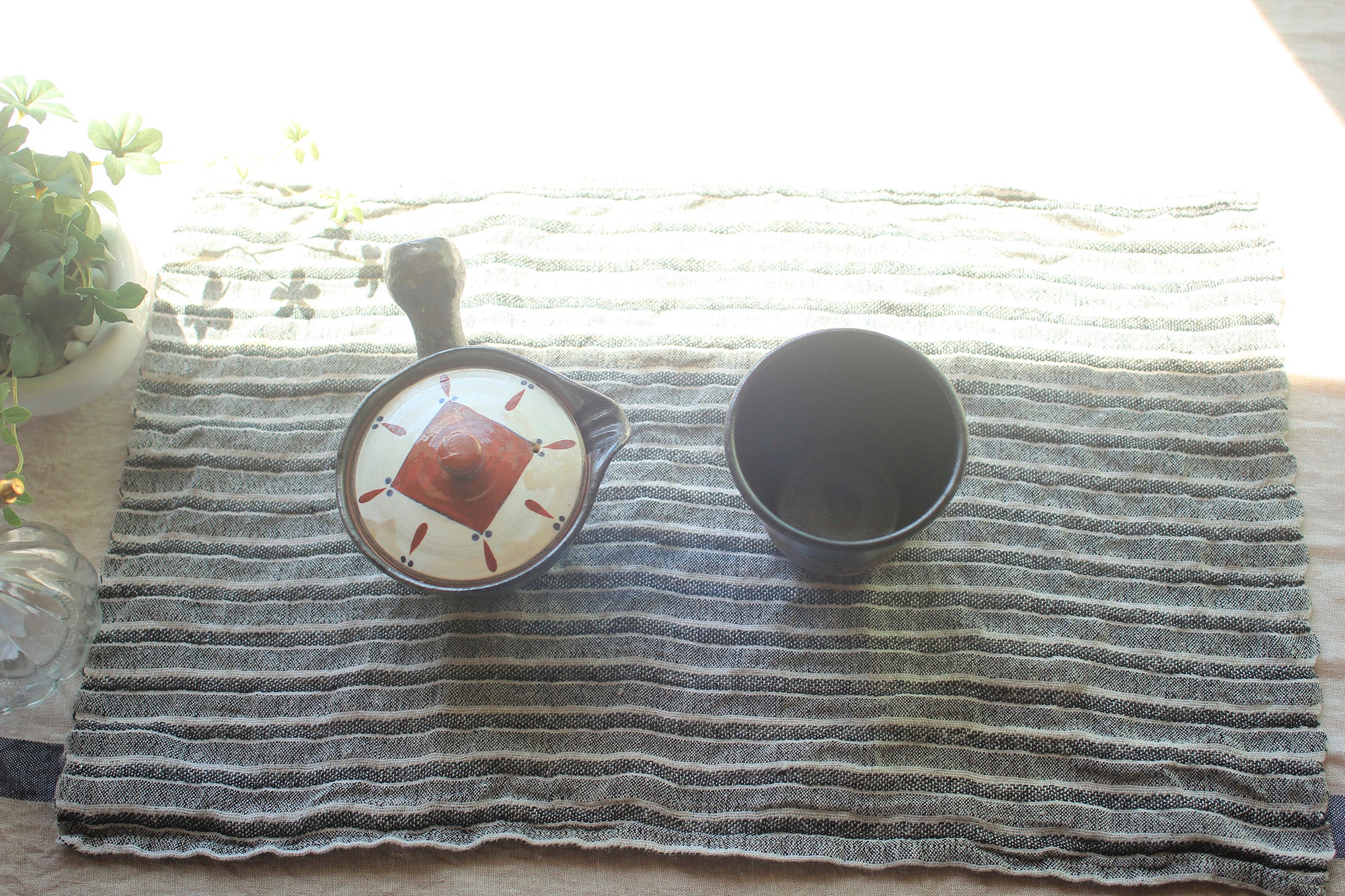 ハーフサイズキッチンタオル_郡内縞