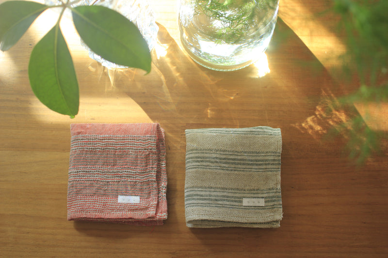 Handkerchief_Gunnai-jima ハンカチ_郡内縞 – TENJIN-factory